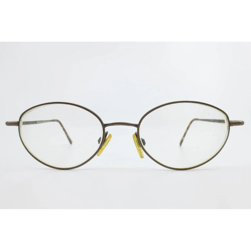 Nino Balli NB021AB50 Bronze Oval Metal Eyeglass Frames 50-19-135 Tortoise Tips